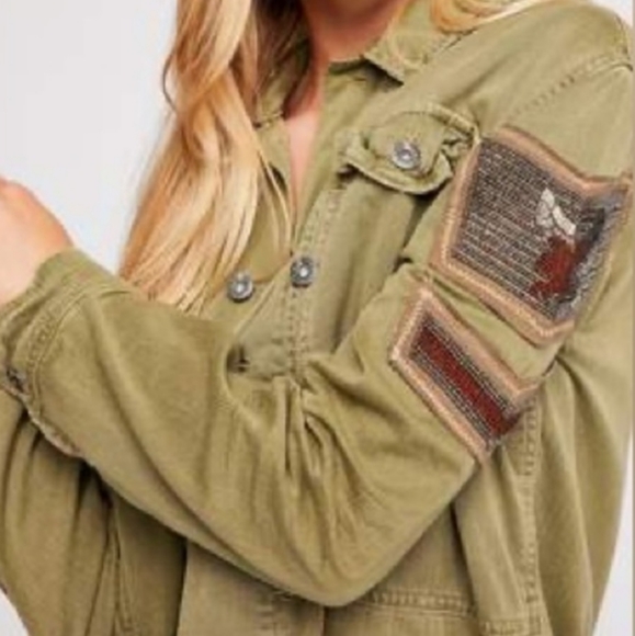 FREE PEOPLE Military Shirt Jacket - Picture 6 of 9